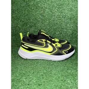Nike Shoes Kid Size 6Y Cosmic Runner Black Green Running Comfort Walking Sneaker
